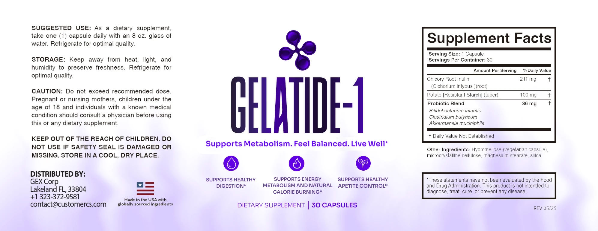 Gelatide-1 Label